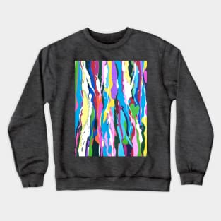 Spring Color Riot Fluid Abstract Crewneck Sweatshirt